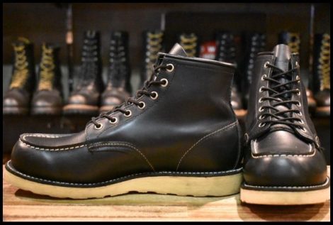 【8.5D 良品 04年】レッドウィング 8130 アイリッシュセッター 黒 ブラッククローム モックトゥ 編み上げ 8179 ブーツ redwing HOPESMORE