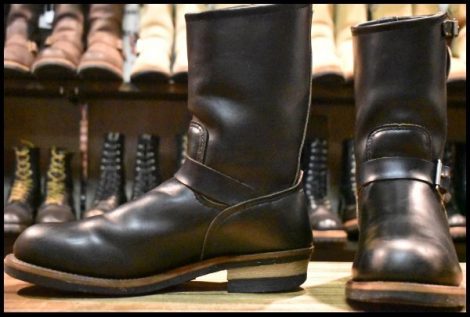 【10.5D 良品 PT91プリント 95年】レッドウィング 2268 エンジニア 黒 ブラッククローム スチールトゥ ブーツ redwing HOPESMORE