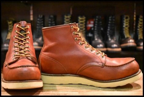 【10E 良品 半円犬タグ 95年】レッドウィング 875 アイリッシュセッター 赤茶 オロラセット モック ブーツ redwing HOPESMORE