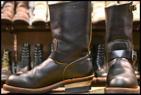 【6.5D 良品 18年】レッドウィング 2966 ブラック クローンダイク エンジニア 黒 茶芯 スチール無し ブーツ redwing HOPESMORE