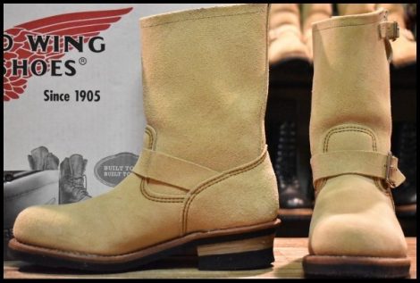 【8D 箱付 美品 08年】レッドウィング 8268 スエード エンジニア ホーソーンアビレーン スチールトゥ ブーツ redwing HOPESMORE