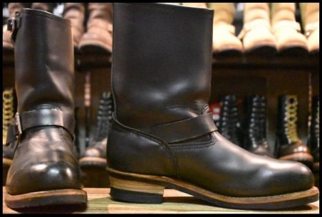 【10.5D 良品 07年】レッドウィング 2268 エンジニア 黒 ブラッククローム スチールトゥ ブーツ redwing HOPESMORE
