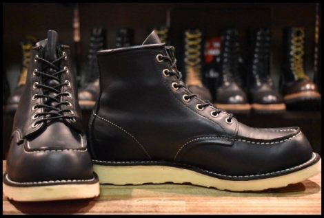 【8E 良品 10年】レッドウィング 8179 アイリッシュセッター 黒 ブラッククローム モックトゥ 編み上げ ブーツ redwing HOPESMORE