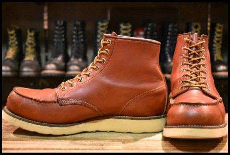 【10E 良品 半円犬タグ 95年】レッドウィング 875 アイリッシュセッター 赤茶 オロラセット モック ブーツ redwing HOPESMORE