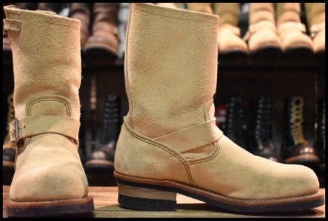 【7D 良品 10年】レッドウィング 8268 スエード エンジニア ホーソーンアビレーンラフアウト スチールトゥ ブーツ redwing HOPESMORE