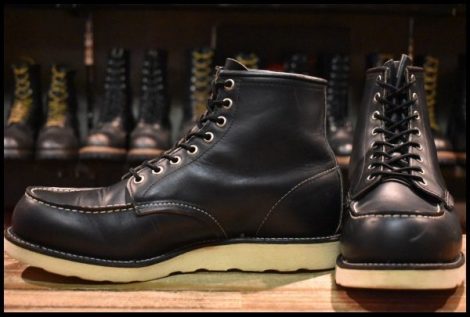 【10EE 良品 犬タグ】レッドウィング 8179 アイリッシュセッター 黒 ブラッククローム モックトゥ 編み上げ ブーツ redwing HOPESMORE