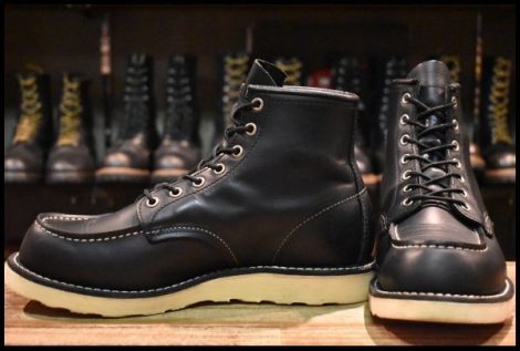 【8E 良品 10年】レッドウィング 8179 アイリッシュセッター 黒 ブラッククローム モックトゥ 編み上げ ブーツ redwing HOPESMORE