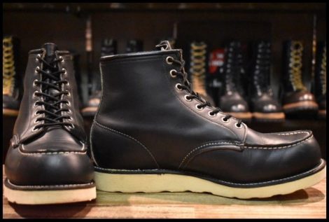 【10EE 良品 犬タグ】レッドウィング 8179 アイリッシュセッター 黒 ブラッククローム モックトゥ 編み上げ ブーツ redwing HOPESMORE