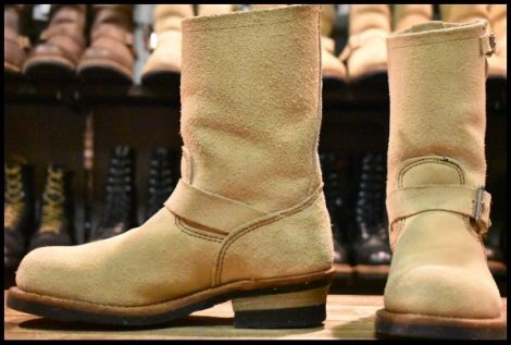 【7D 良品 10年】レッドウィング 8268 スエード エンジニア ホーソーンアビレーンラフアウト スチールトゥ ブーツ redwing HOPESMORE