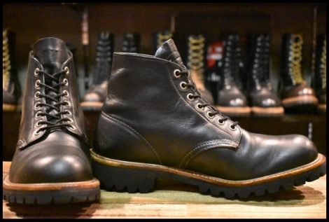 【9.5E 良品 羽タグ 01年】レッドウィング 8172 アイリッシュセッター ビブラム 黒 ブラッククローム 編み上げ ブーツ redwing HOPESMORE