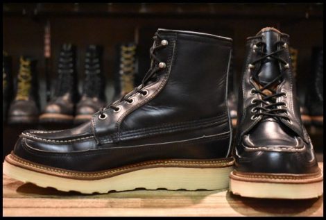 【7E 美品 50周年モデル 犬タグ】レッドウィング 1952 アイリッシュセッター 黒 ブラッククローム ブーツ redwing HOPESMORE