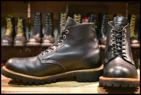 【9.5E 良品 羽タグ 01年】レッドウィング 8172 アイリッシュセッター ビブラム 黒 ブラッククローム 編み上げ ブーツ redwing HOPESMORE