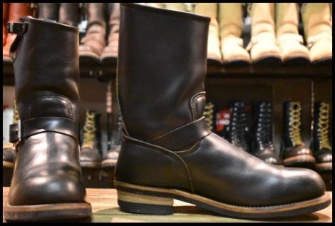 【10.5D 良品 PT91プリント 95年】レッドウィング 2268 エンジニア 黒 ブラッククローム スチールトゥ ブーツ redwing HOPESMORE