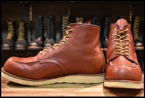 【12D 良品 12年】レッドウィング 9106 アイリッシュセッター 赤茶 レッドブラウン モックトゥ 編み上げ redwing 8875 ブーツ HOPESMORE