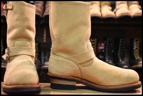 【8D 良品 14年】レッドウィング 8268 スエード エンジニア ホーソーンアビレーンラフアウト スチールトゥ ブーツ redwing HOPESMORE
