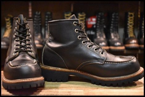 【7E 良品 羽タグ】レッドウィング 8136 ビブラム アイリッシュセッター 黒 ブラッククローム モックトゥ 8176 ブーツ redwing HOPESMORE