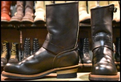 【9.5D 美品 PT99刺繍】レッドウィング 8270 ナイフポケット エンジニア ブラック 黒 スチールトゥ ブーツ redwing HOPESMORE