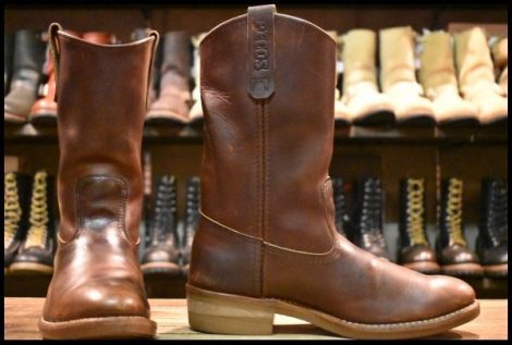 【7E 美品 08年】レッドウィング 8159 ペコス 茶 ブラウン アンバー ハーネス プルオン 1155 ブーツ redwing pecos HOPESMORE