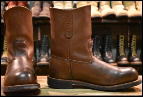 【7.5EE 良品 11年】レッドウィング 966 ペコス 茶 ブラウン スチールトゥ プルオン ブーツ redwing HOPESMORE