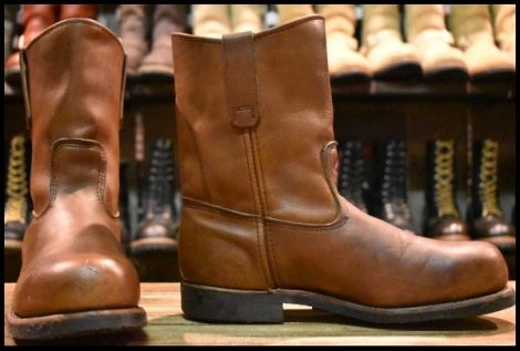 【7.5EE 良品 86年】レッドウィング 966 ペコス スチールトゥ ブラウン 茶 プルオン ブーツ pecos redwing HOPESMORE