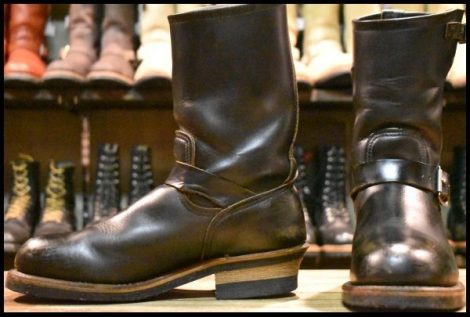 【7.5D 良品 PT91刺繍 98年】レッドウィング 8270 ナイフポケット エンジニア 黒 ブラック スチールトゥ ブーツ redwing HOPESMORE