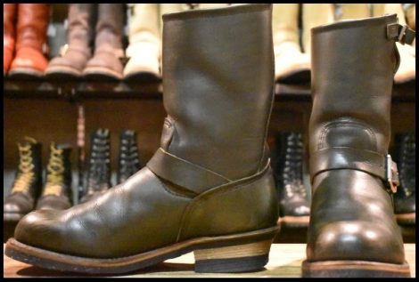 【8.5D 良品 PT99刺繍】レッドウィング 8273 エンジニア 緑 カンガタン グリーン スチールトゥ ブーツ redwing HOPESMORE