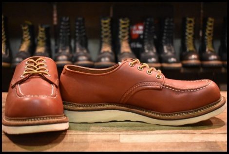 【9.5D 美品 17年】レッドウィング 8103 オックスフォード 赤茶 オロラセット モックトゥ ローカット 短靴 ブーツ redwing HOPESMORE