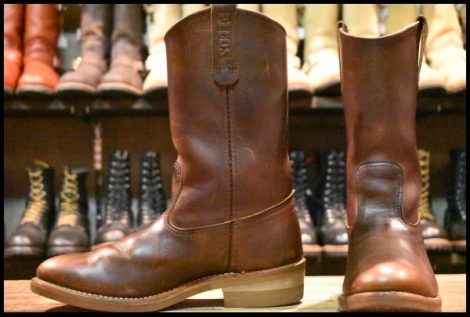 【7E 美品 08年】レッドウィング 8159 ペコス 茶 ブラウン アンバー ハーネス プルオン 1155 ブーツ redwing pecos HOPESMORE