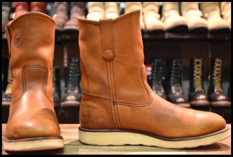 【7.5E 良品 緑犬タグ 犬刻印 97年】レッドウィング 866 ペコス 茶 オロイジナル ブラウン プルオン ブーツ redwing pecos HOPESMORE