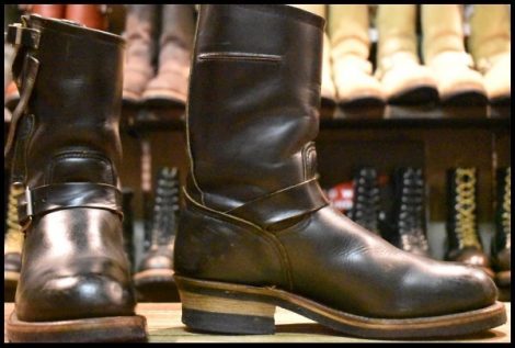 【7.5D 良品 PT91刺繍 98年】レッドウィング 8270 ナイフポケット エンジニア 黒 ブラック スチールトゥ ブーツ redwing HOPESMORE