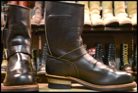 【9.5D 美品 PT99刺繍】レッドウィング 8270 ナイフポケット エンジニア ブラック 黒 スチールトゥ ブーツ redwing HOPESMORE