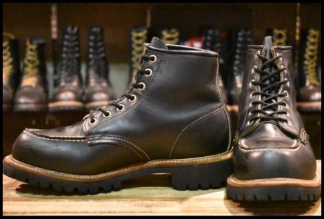 【7E 良品 羽タグ】レッドウィング 8136 ビブラム アイリッシュセッター 黒 ブラッククローム モックトゥ 8176 ブーツ redwing HOPESMORE