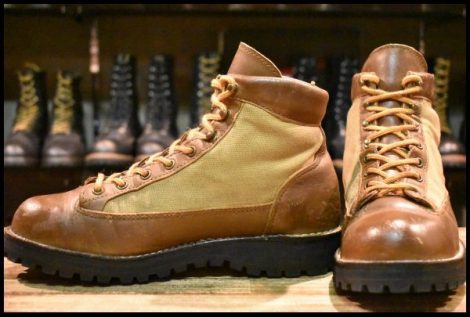 【8D 良品 黒タグ】Danner ダナーライト 30420X 茶 ブラウン ゴアテックス GORE-TEX ビブラム 編み上げ レースアップ ブーツ HOPESMORE