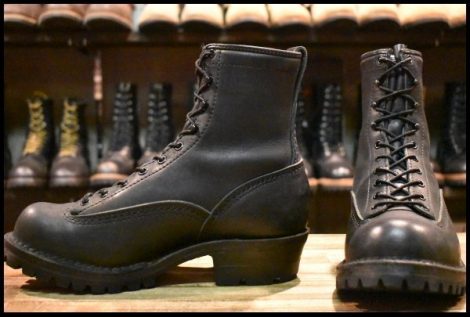 【8E 良品 11年】WESCO ウエスコ カスタムジョブマスターLTT 黒 ブラック 編み上げ レースアップ ブーツ HOPESMORE