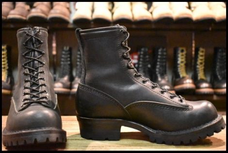 【8E 良品 11年】WESCO ウエスコ カスタムジョブマスターLTT 黒 ブラック 編み上げ レースアップ ブーツ HOPESMORE