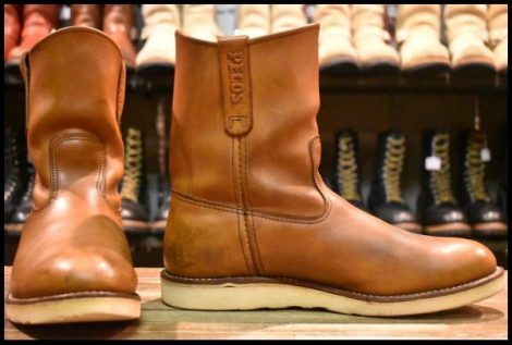 【10E 良品 10年】レッドウィング 866 ペコス 茶 オロイジナル プルオン クッションソール ブーツ redwing pecos HOPESMORE