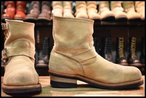 【8D 良品 09年】レッドウィング 2965 スエード ショートエンジニア ホーソーンアビレーンラフアウト ブーツ redwing HOPESMORE