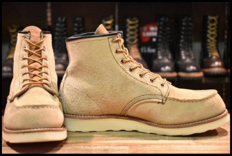 【8.5E 良品 10年】レッドウィング 8173 スエード アイリッシュセッター ホーソーン ラフアウト モックトゥ ブーツ redwing HOPESMORE