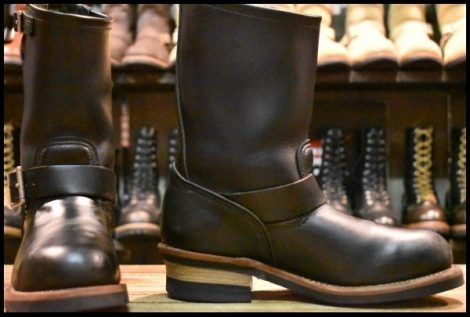 【6D 良品 17年】レッドウィング 2268 エンジニア 黒 ブラッククローム スチールトゥ プルオン ブーツ redwing HOPESMORE