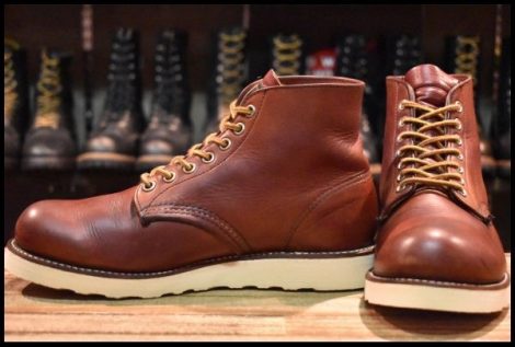 【6.5D 中古 半円犬タグ 98年】レッドウィング 8166 アイリッシュセッター 赤茶 オロラセット プレーントゥ ブーツ redwing HOPESMORE