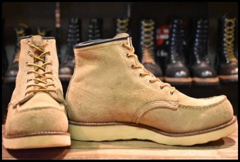 【8.5E 良品 羽タグ】レッドウィング 8173 スエード アイリッシュセッター タン ラフアウト モックトゥ ブーツ redwing HOPESMORE