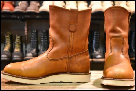 【7.5E 美品 旧羽タグ 97年】レッドウィング 866 ペコス 茶 オロイジナル ブラウン プルオン ブーツ redwing pecos HOPESMORE