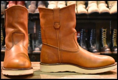 【7.5E 美品 旧羽タグ 97年】レッドウィング 866 ペコス 茶 オロイジナル ブラウン プルオン ブーツ redwing pecos HOPESMORE
