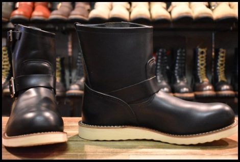 【9D 美品 13年 カスタム】レッドウィング 2976 ショート エンジニア 黒 ブラッククローム スチールトゥ ブーツ redwing HOPESMORE