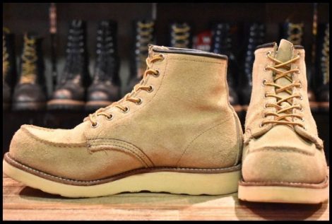【8.5E 良品 羽タグ】レッドウィング 8173 スエード アイリッシュセッター タン ラフアウト モックトゥ ブーツ redwing HOPESMORE