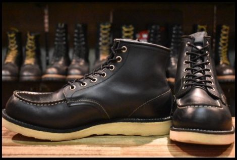 【9.5D 良品 04年】レッドウィング 8130 アイリッシュセッター 黒 ブラッククローム モックトゥ 編み上げ ブーツ 8179 redwing HOPESMORE