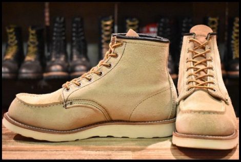 【8.5E 良品 10年】レッドウィング 8173 スエード アイリッシュセッター ホーソーン ラフアウト モックトゥ ブーツ redwing HOPESMORE