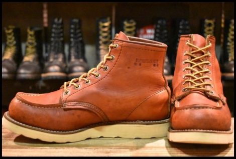 【7.5E 良品 半円犬タグ 94年04月刻印】レッドウィング 875 アイリッシュセッター 赤茶 オロラセット モック ブーツ redwing HOPESMORE