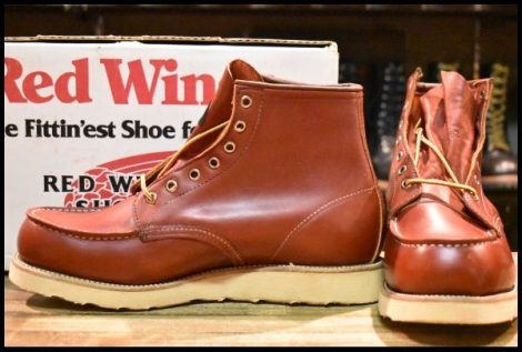 【9EE 箱付 DEAD 半円犬タグ 96年】レッドウィング 875 アイリッシュセッター 赤茶 オロラセット モックトゥ ブーツ redwing HOPESMORE