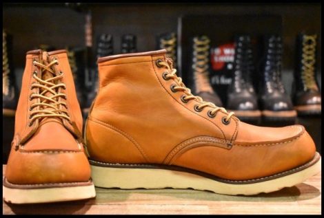 【9.5EE 美品 犬刻印 97年】レッドウィング 875 アイリッシュセッター 茶 オロイジナル モックトゥ 編み上げ ブーツ redwing HOPESMORE